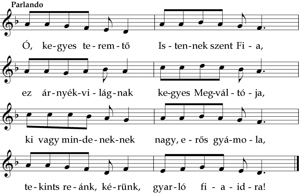 Ó, kegyes teremtő Istennek szent Fia Ó, kegyes teremtő Istennek szent Fia