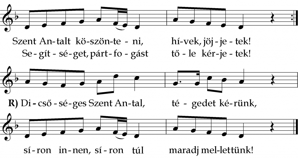 Szent Antalt köszönteni Szent Antalt köszönteni