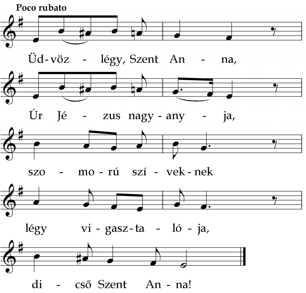 Üdvözlégy, Szent Anna Üdvözlégy, Szent Anna